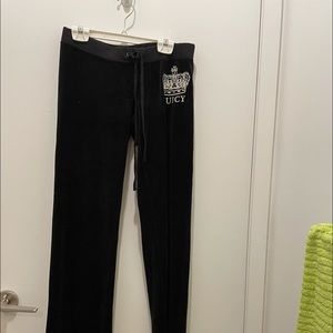 Juicy Couture Black Velour Sweat Pants